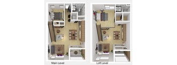 2 Bedroom 2 Bathroom Penthouse I Floor Plan [1,348 SqFt]
